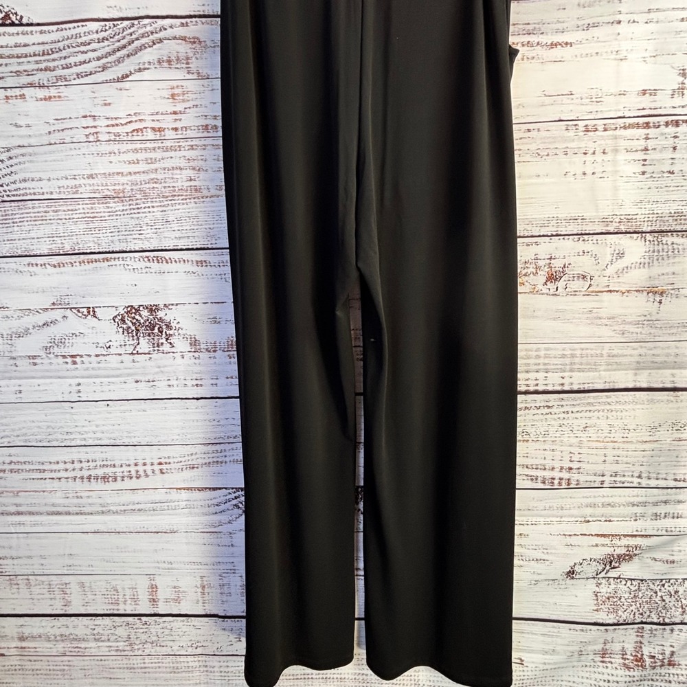 Minimalist Wide Leg Pants Slinky Brand XL Black Travel Flowy Drape USA Palazzo - Picture 10 of 10